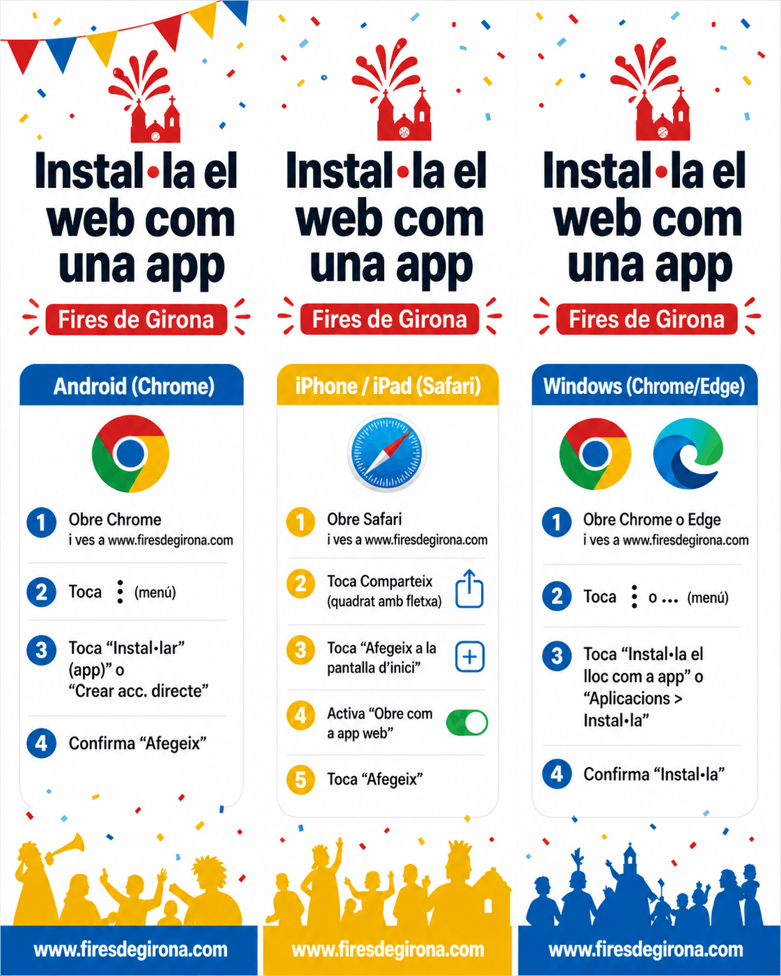 Instruccions per instal·lar la web com una aplicació